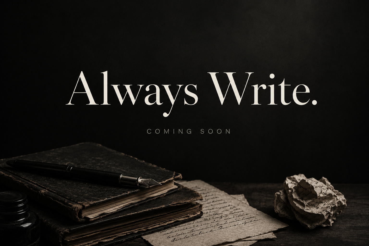 Always Write. Coming Soon.